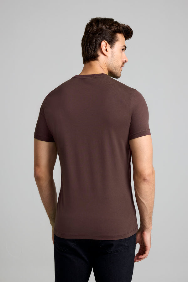 Camiseta Malha Premium Slim Fit - Vinho Escuro 2310