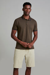 Polo Manga Curta Piquet Básica Slim Fit - Verde