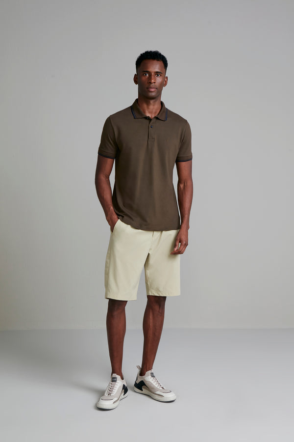 Camisa Polo Básica Piquet Premium Slim Fit - Verde
