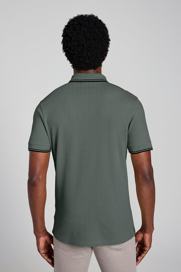 Camisa Polo Básica Piquet Premium Slim Fit - Verde