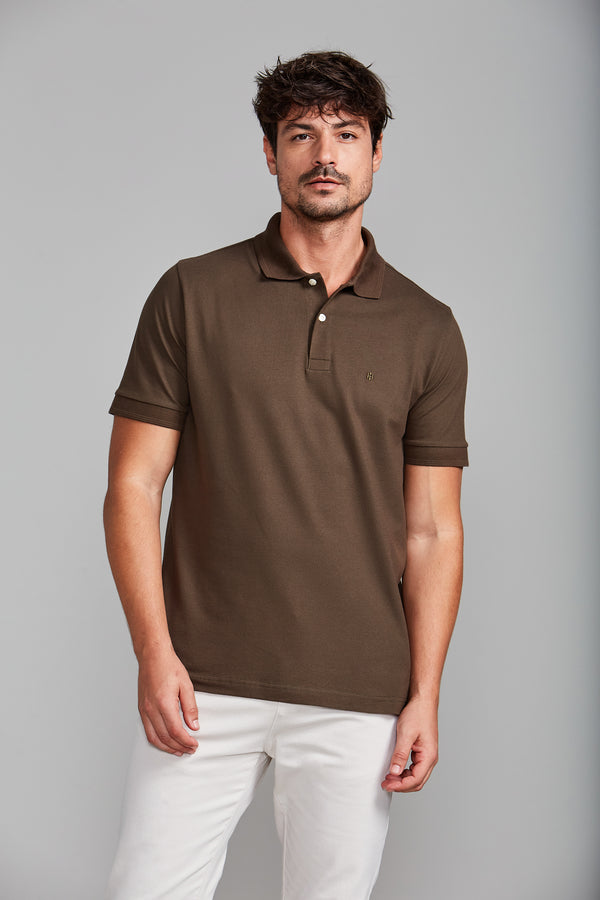 Camisa Polo Básica Piquet Premium Comfort - Verde