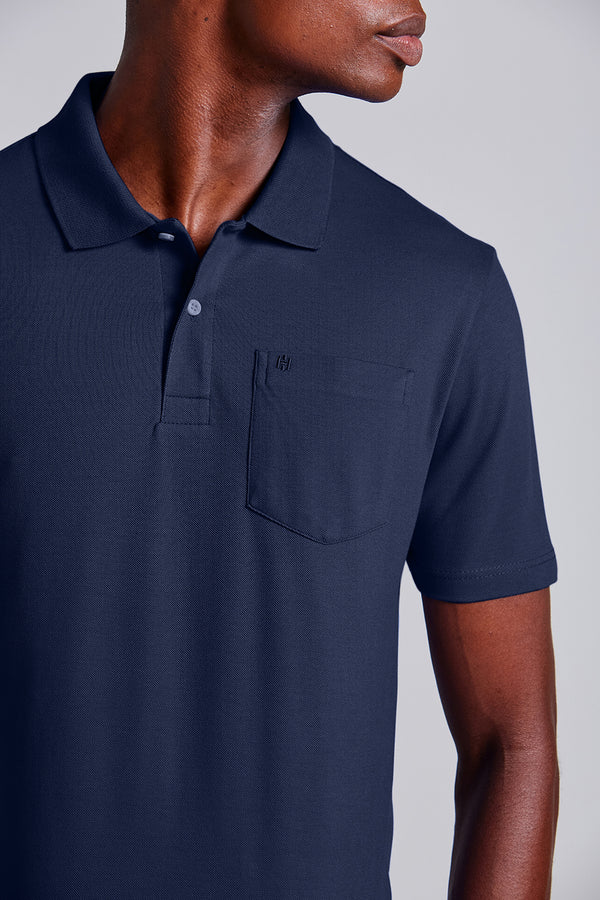 Camisa Polo Básica com Bolso Piquet Premium Comfort
Camisa Polo Básica com Bolso Piquet Premium Comfort
 - Azul Marinho