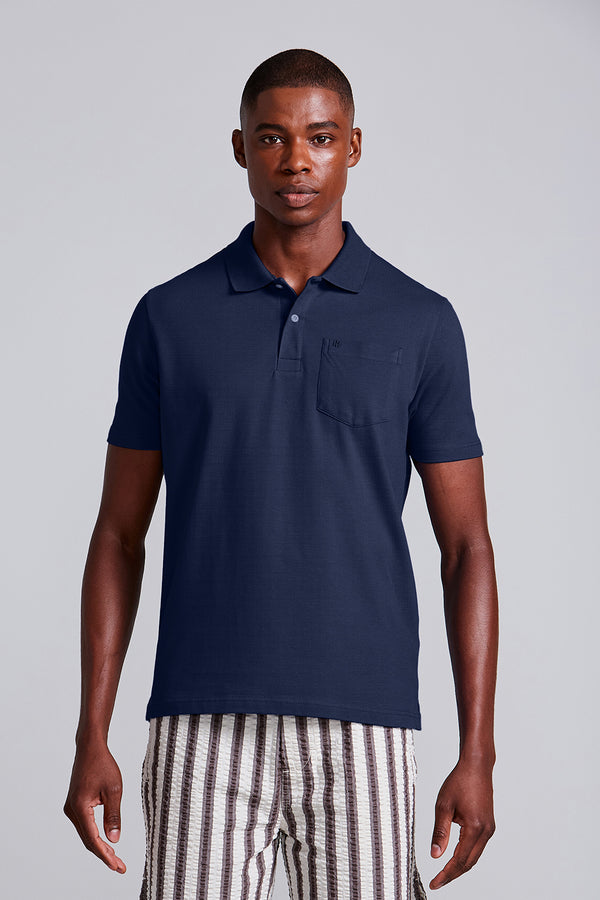 Camisa Polo Básica com Bolso Piquet Premium Comfort
Camisa Polo Básica com Bolso Piquet Premium Comfort
 - Azul Marinho
