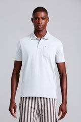 Polo Manga Curta com Bolso Comfort Piquet - Branco