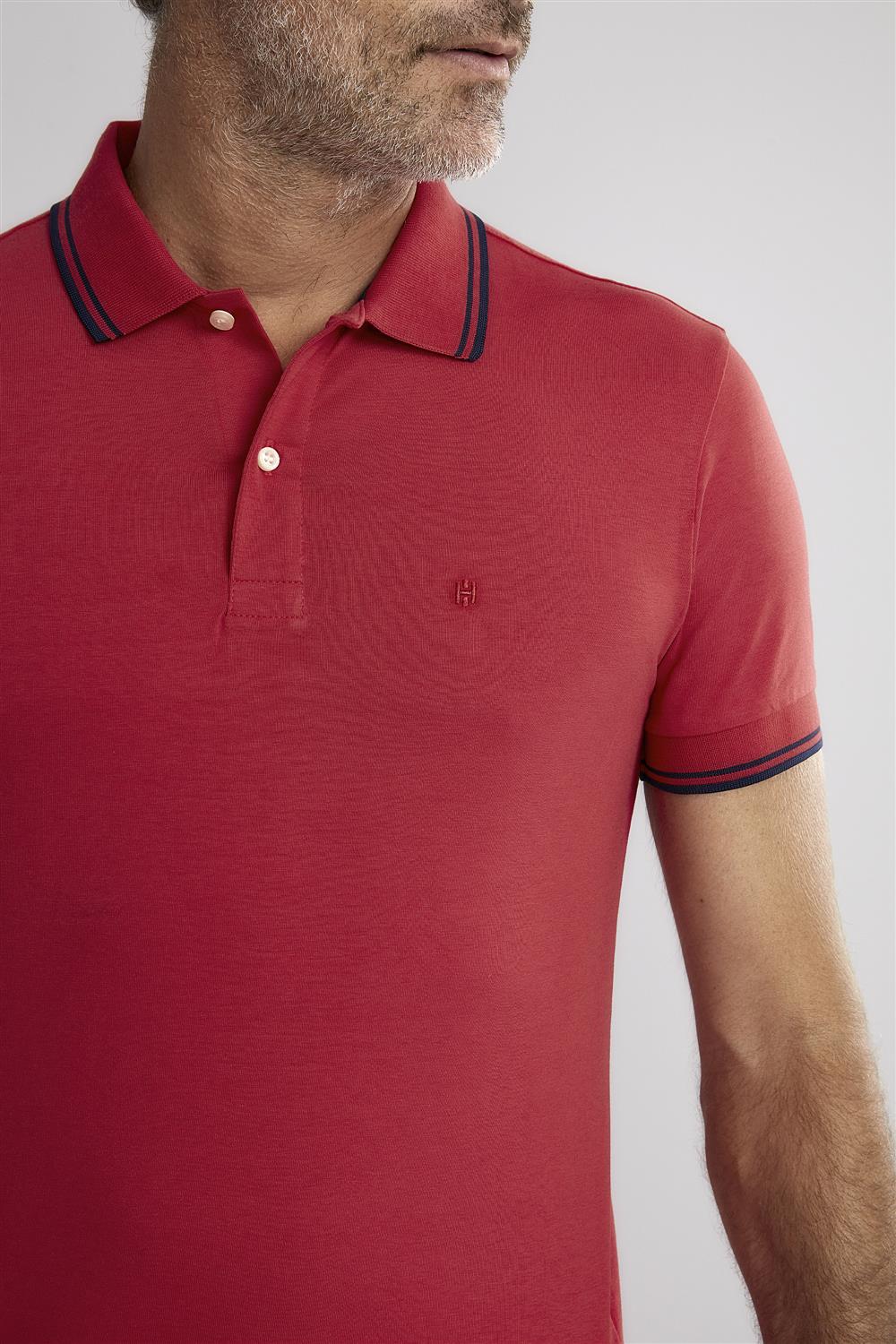 Polo Manga Curta Malha Básica Slim Fit