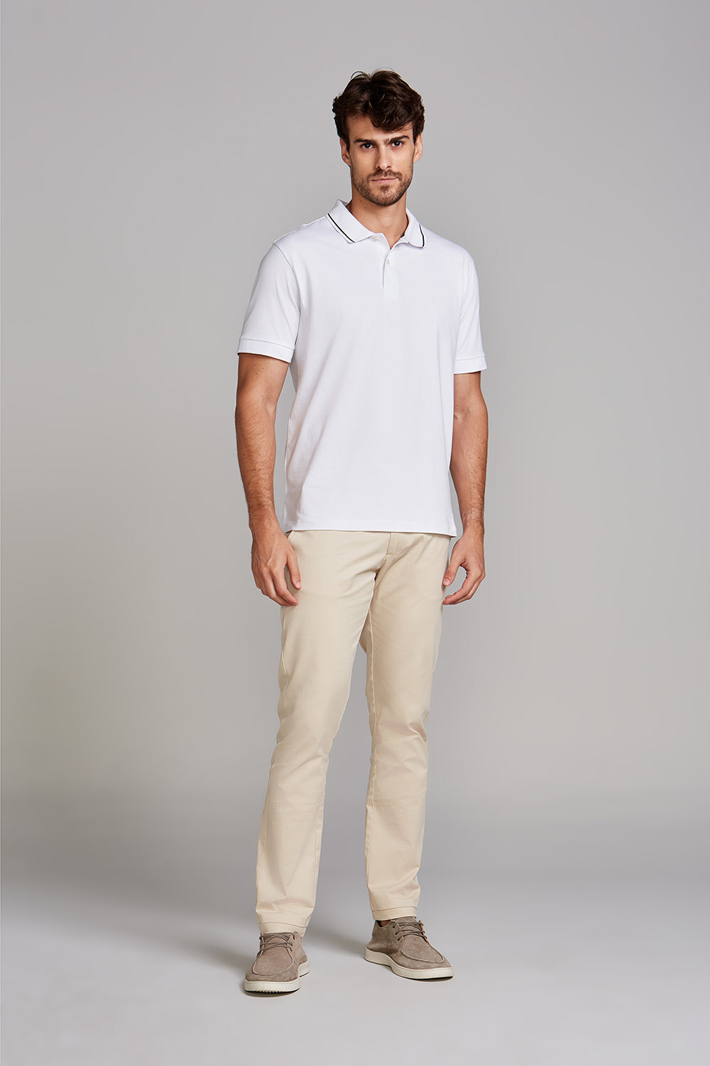 Camisa Polo Básica Malha Premium Comfort