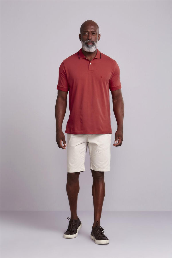 Camisa Polo Básica Malha Premium Comfort - Vermelho