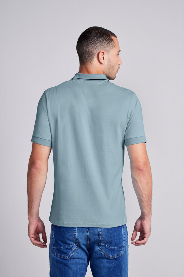Camisa Polo Básica Malha Premium Comfort - Verde
