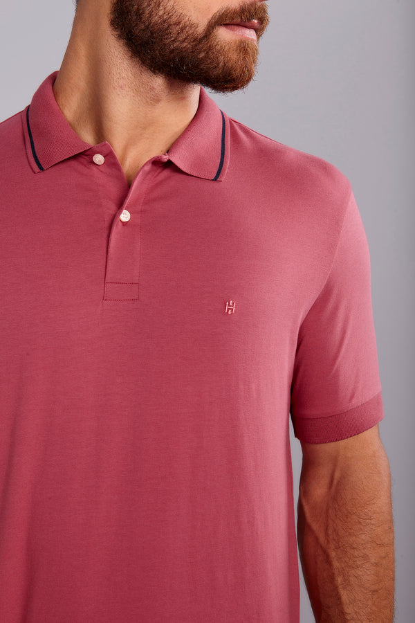 Polo Manga Curta Comfort Malha Básica - Roxo