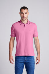 Polo Manga Curta Comfort Malha Básica - Rosa
