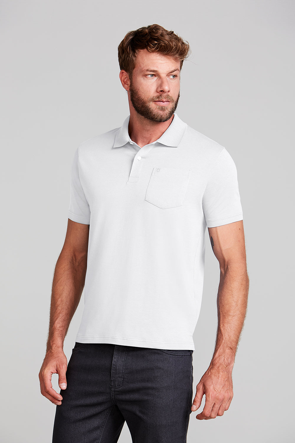 Camisa Polo Básica com Bolso Malha Premium Comfort