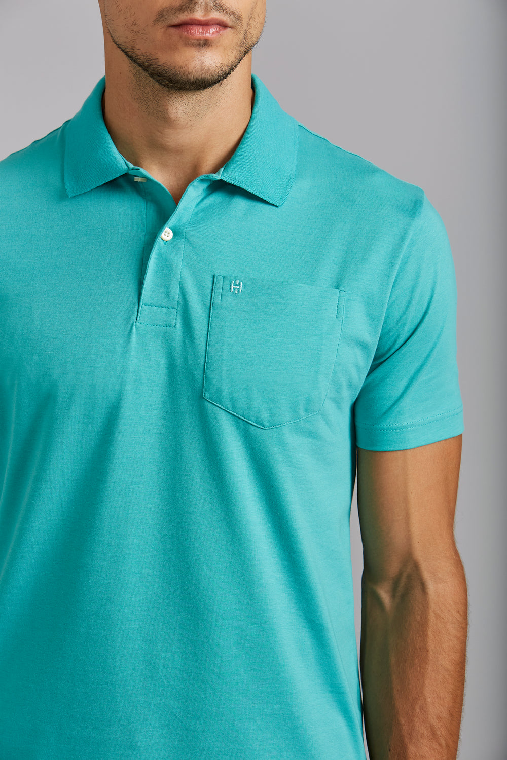 Camisa Polo Básica com Bolso Malha Premium Comfort