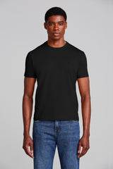Camiseta Manga Curta Malha Básica Slim Fit - Preto