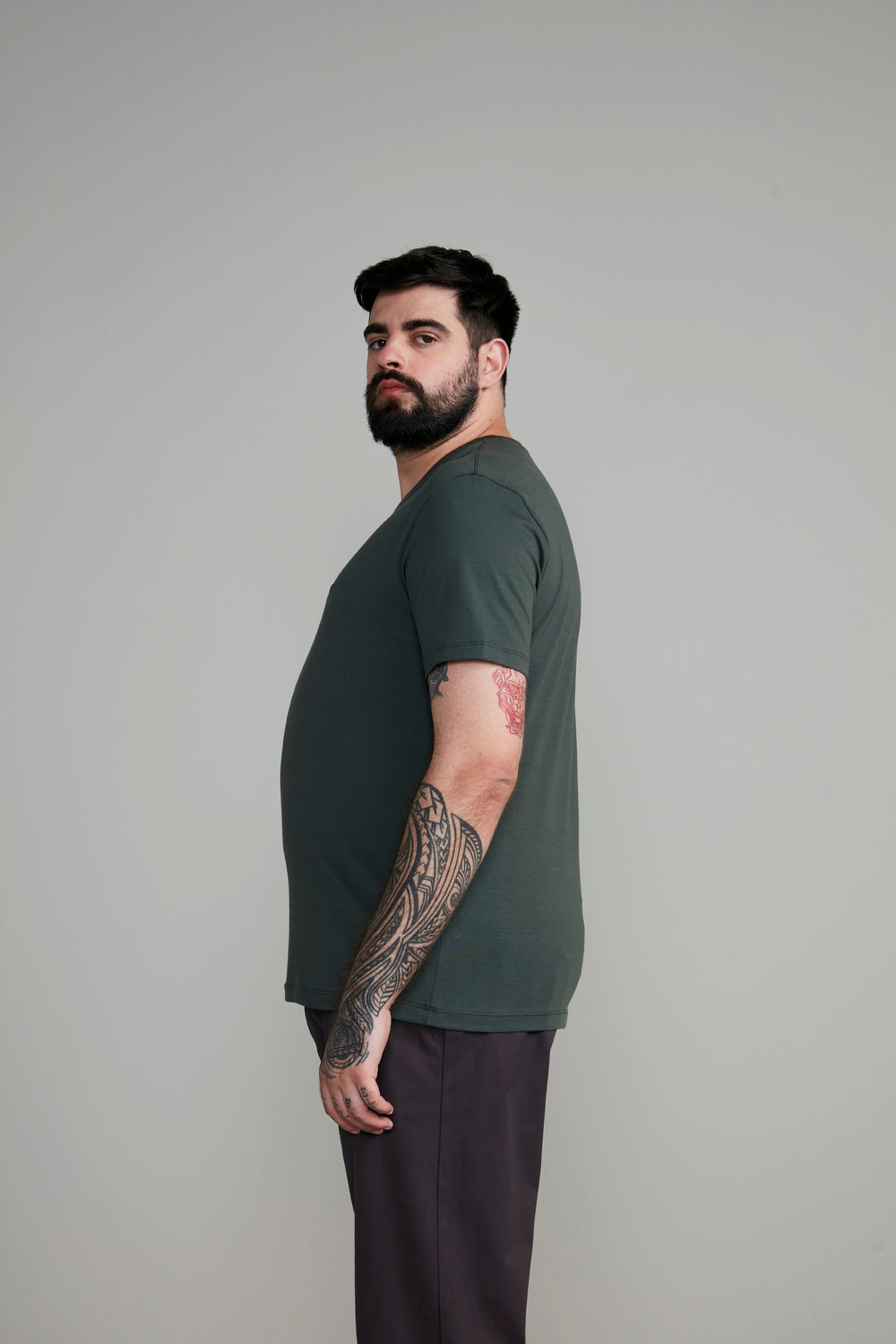 Camiseta Básica Malha Premium Slim Fit