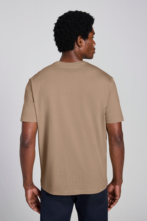 Camiseta Básica Malha Premium Comfort - Marrom