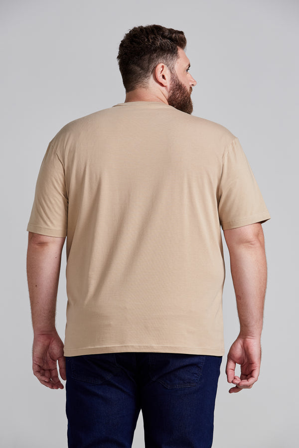 Camiseta Básica Malha Premium Comfort - Marrom
