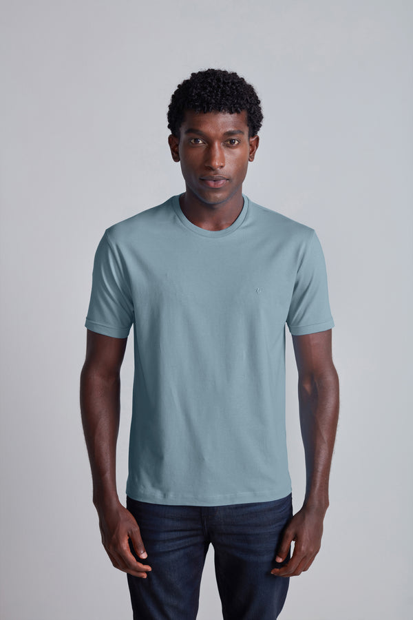 Camiseta Manga Curta Comfort Malha Básica - Verde