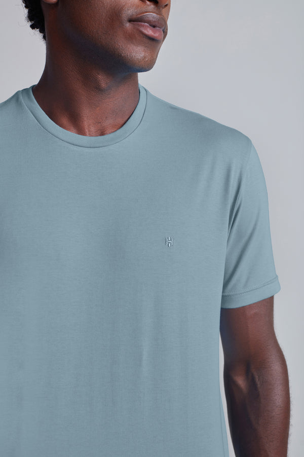 Camiseta Manga Curta Comfort Malha Básica - Verde