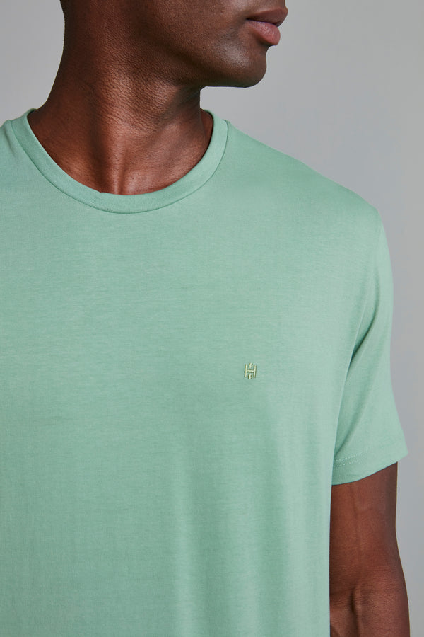 Camiseta Manga Curta Comfort Malha Básica - Verde