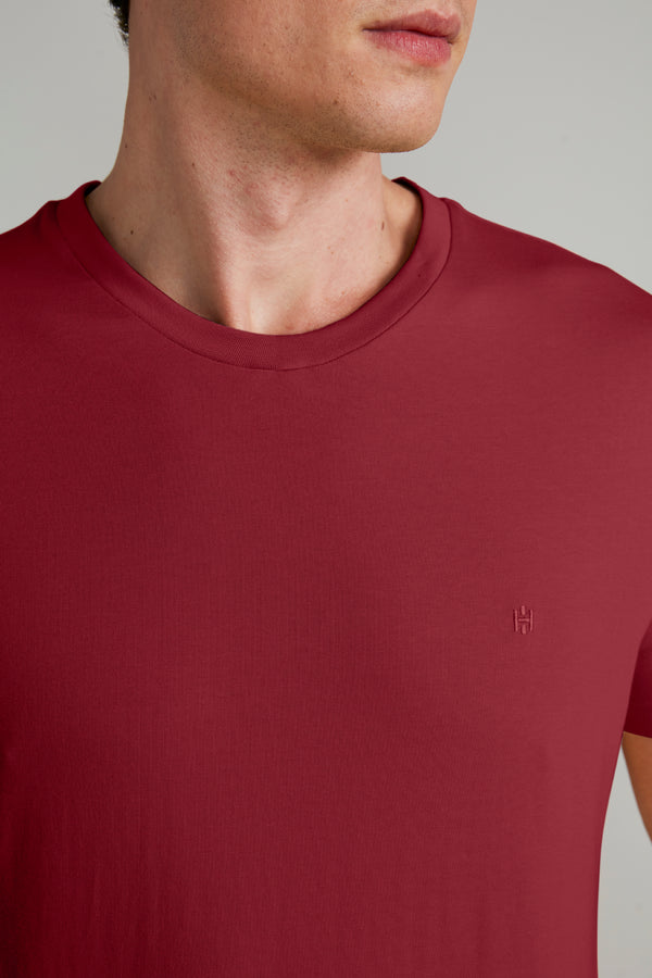 Camiseta Manga Curta Comfort Malha Básica - Roxo