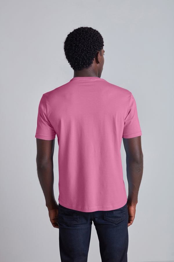 Camiseta Manga Curta Comfort Malha Básica - Rosa