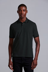 Polo Manga Curta Comfort Malha Básica - Preto