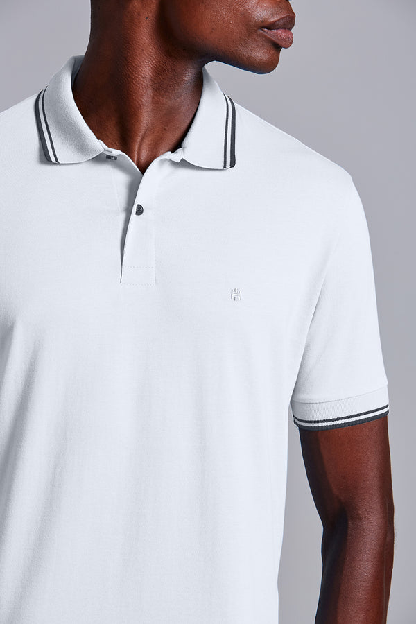Polo Manga Curta Comfort Malha Básica - Branco