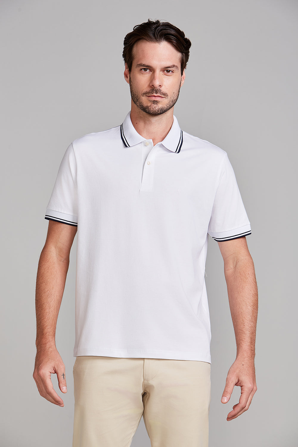 Camisa Polo Básica Malha Premium Comfort