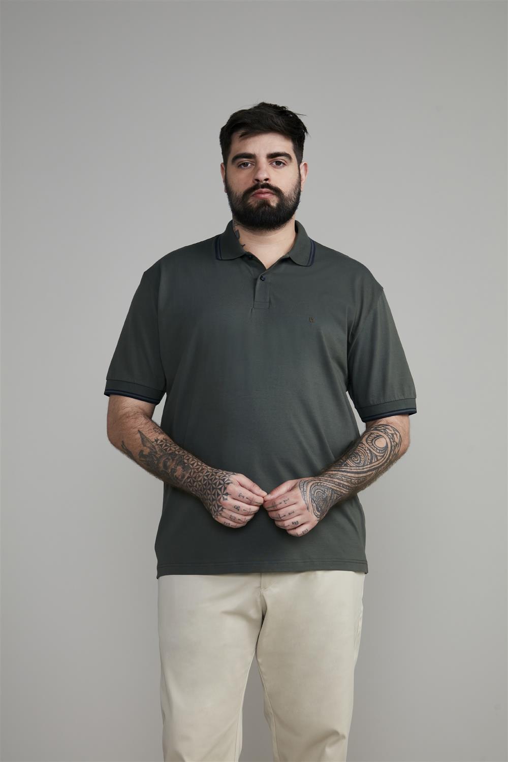 Polo Manga Curta Comfort Malha Básica