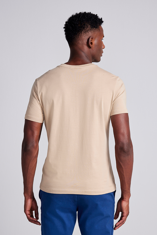 Camiseta Manga Curta Básica Malha Slim Fit - Marrom