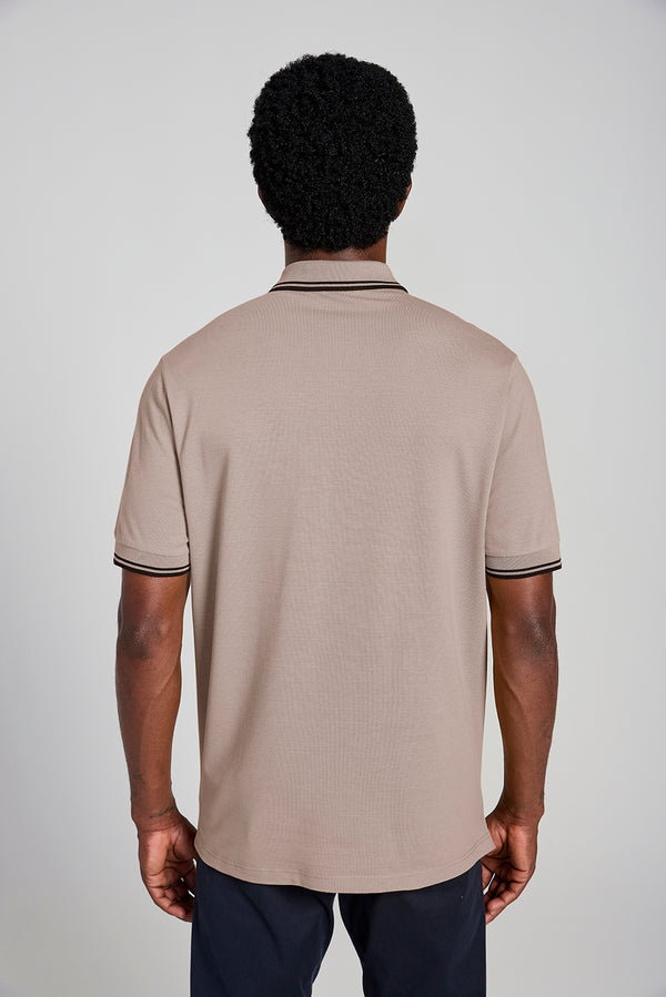 Camisa Polo Piquet Comfort - Marrom