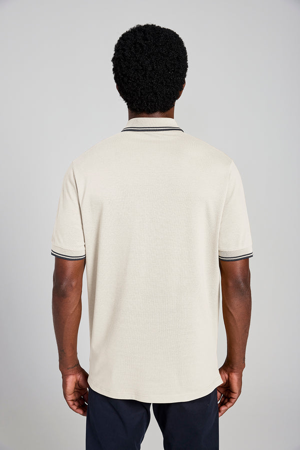 Camisa Polo Básica Piquet Premium Comfort - Bege