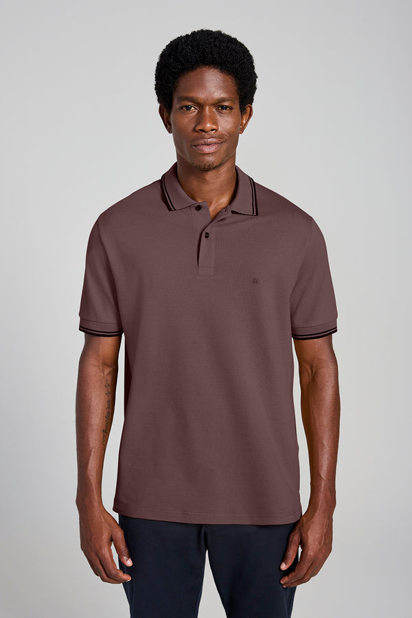 Camisa Polo Piquet Comfort - Marrom