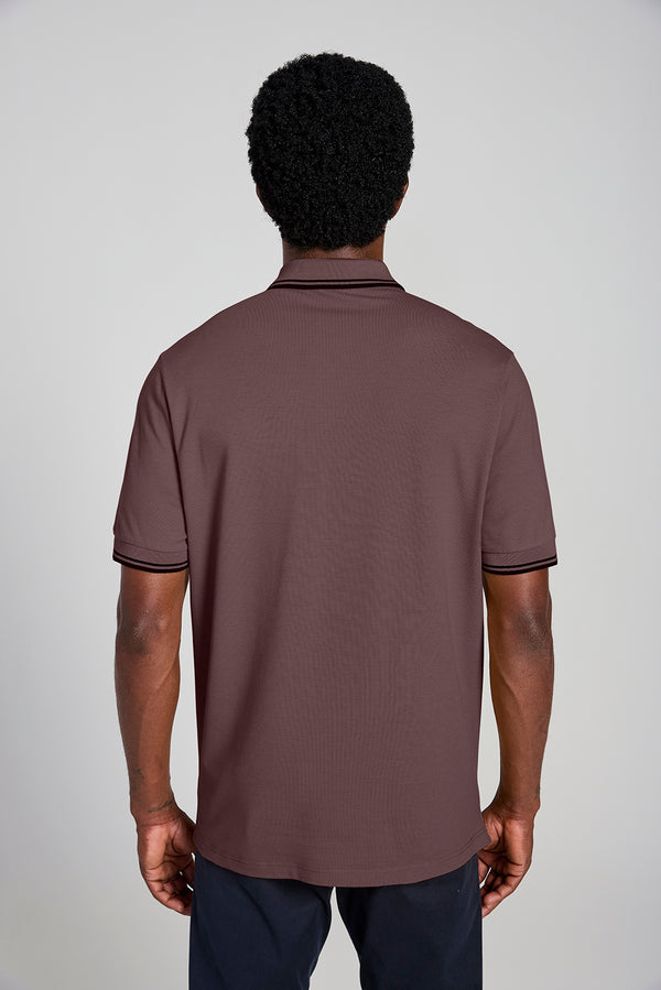 Camisa Polo Piquet Comfort - Marrom