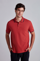 Camisa Polo Piquet Comfort - Vermelho