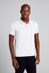 Polo Manga Curta Premium Malha Slim Fit - Branco
