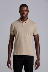 Polo Manga Curta Premium Malha Slim Fit - Marrom