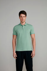 Polo Manga Curta Premium Malha Slim Fit - Verde