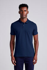 Camisa Polo Piquet Premium Slim Fit - Azul Marinho