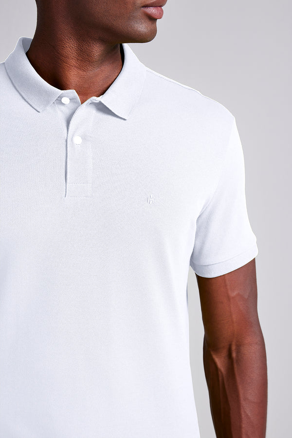 Camisa Polo Piquet Premium Slim Fit - Branco