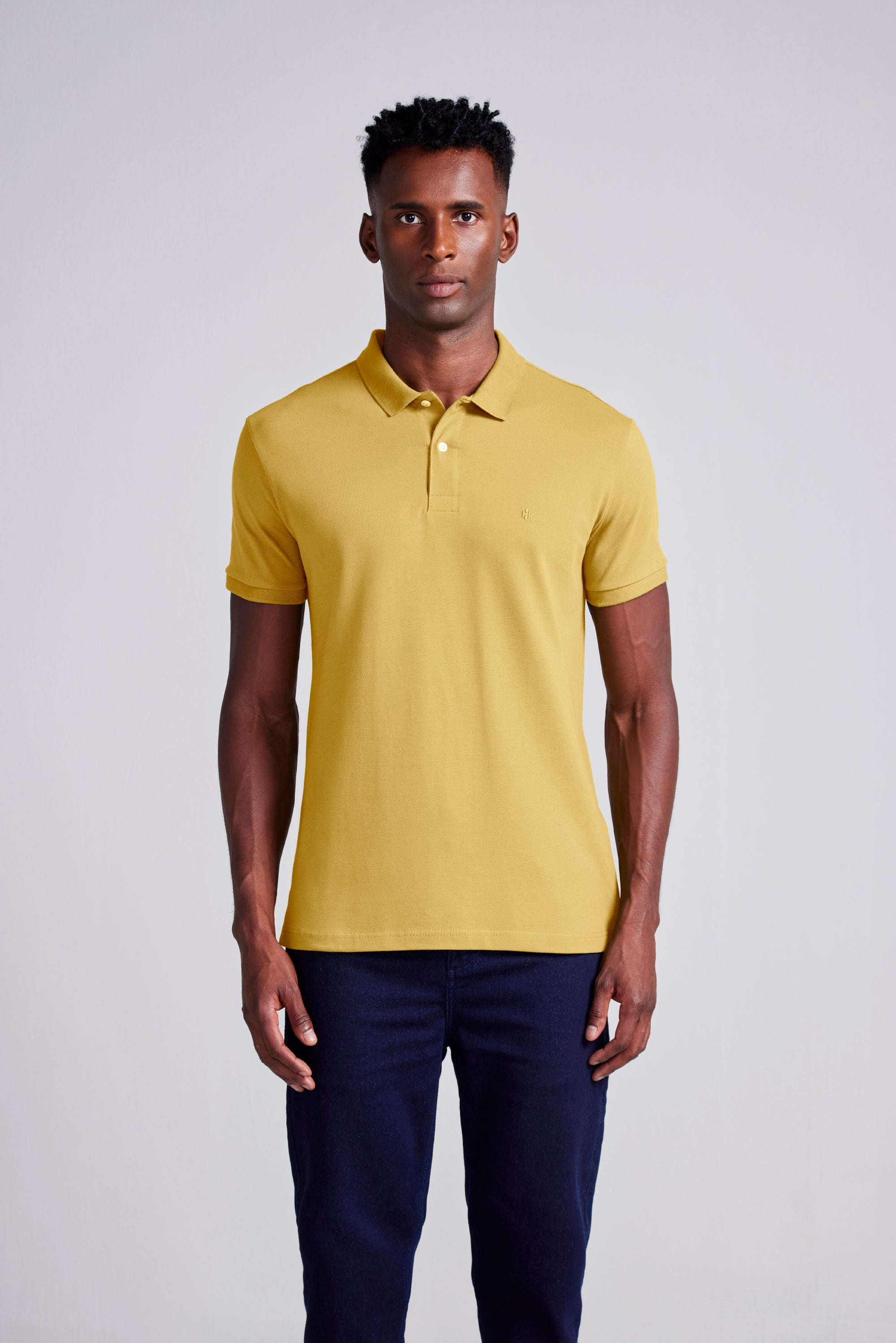 Camisa Polo Piquet Premium Slim Fit - Amarelo Mostarda – Highstil