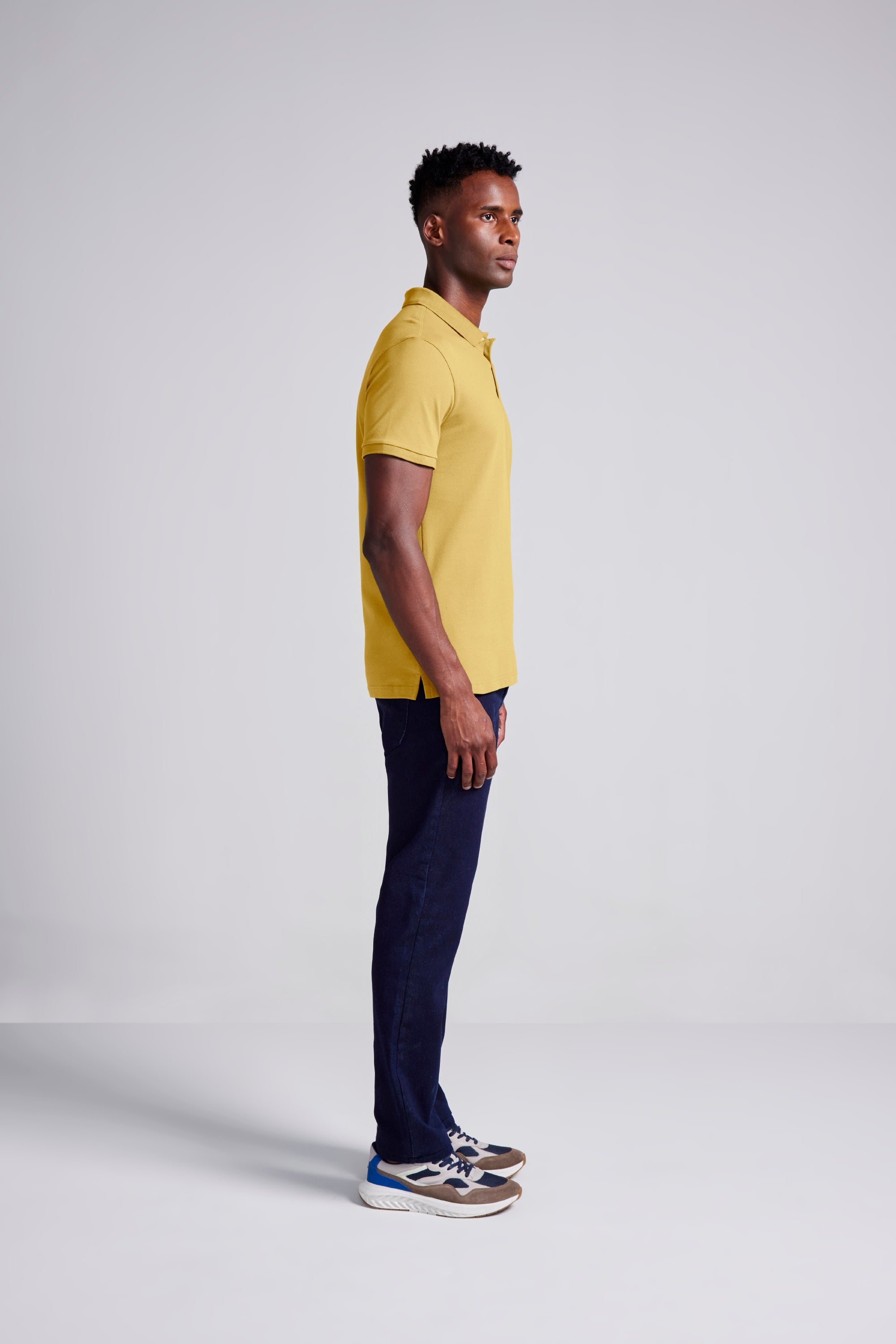 Camisa Polo Piquet Premium Slim Fit - Amarelo Mostarda – Highstil
