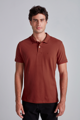 Camisa Polo Piquet Premium Slim Fit - Vermelho
