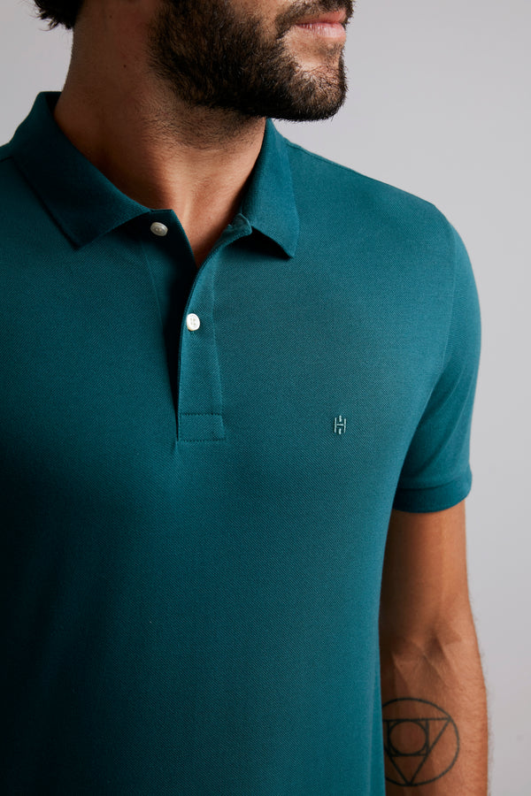 Camisa Polo Piquet Premium Slim Fit - Verde