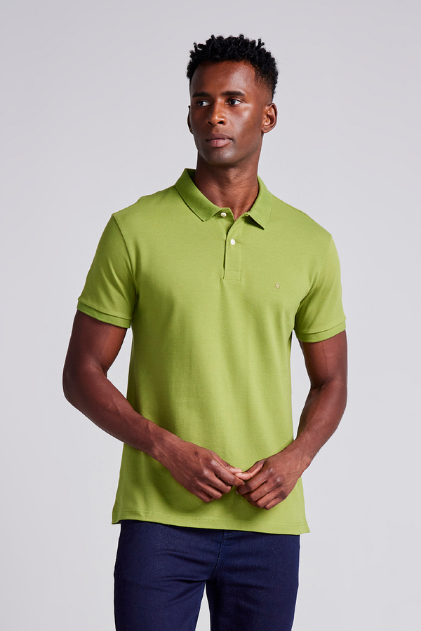 Camisa Polo Piquet Premium Slim Fit - Verde