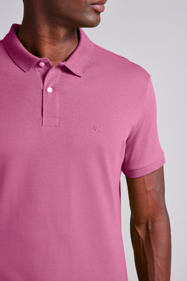 Camisa Polo Piquet Premium Slim Fit - Rosa
