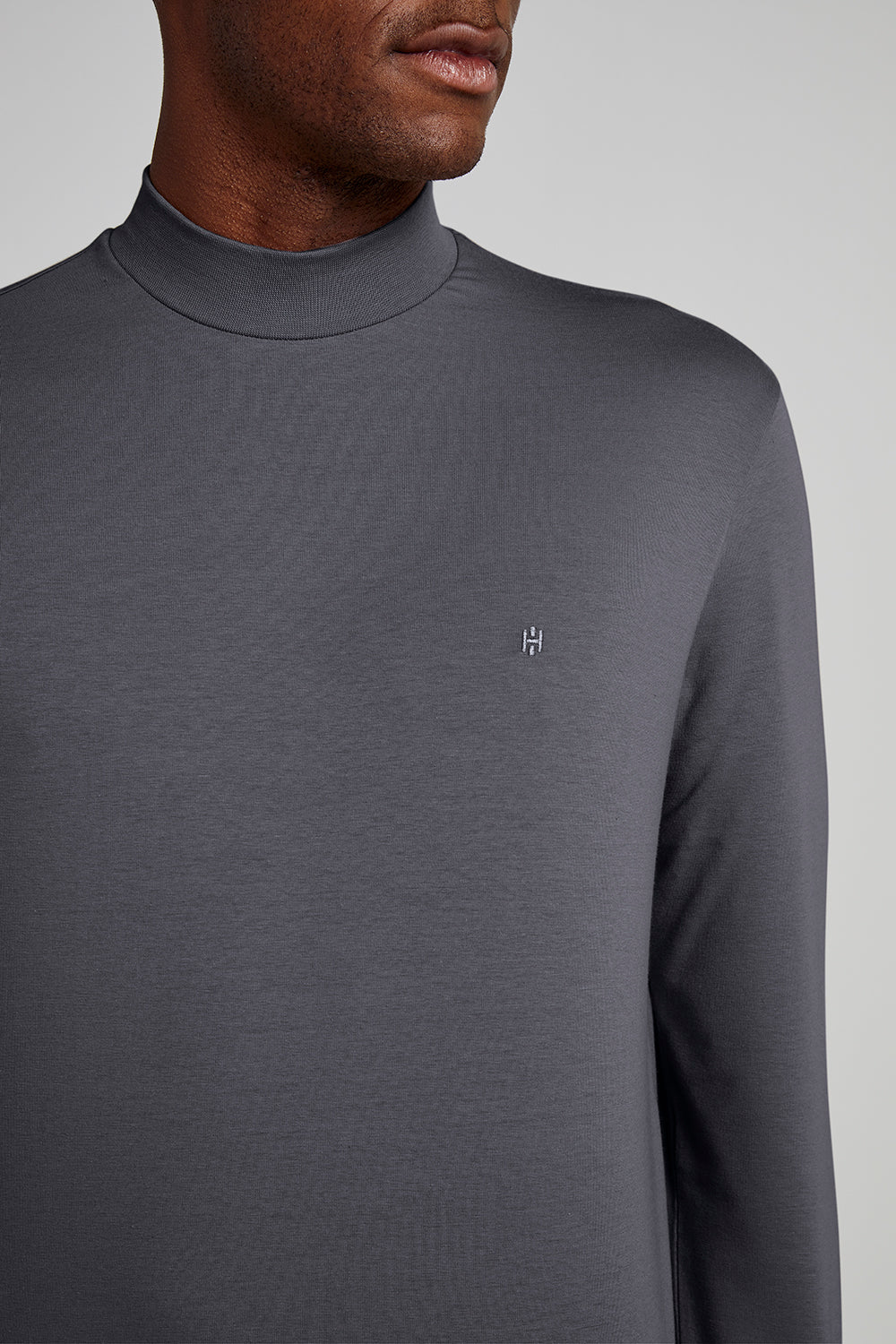 Camiseta Manga Longa Malha Slim Fit
