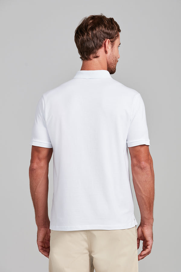 Camisa Polo Malha Comfort - Branco